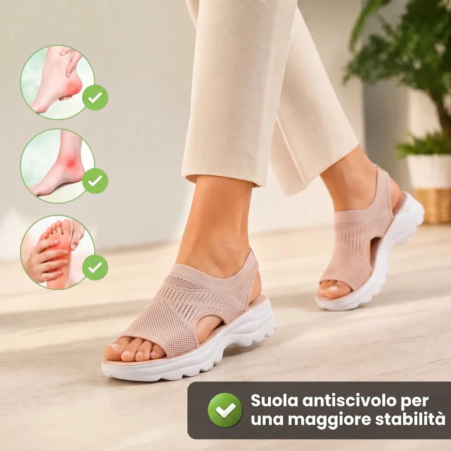 Noara | Sandales Orthopédiques Antidérapantes