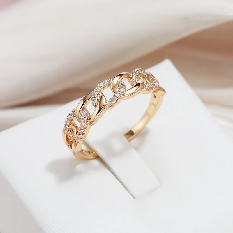 Bague Dorée Maille Chic