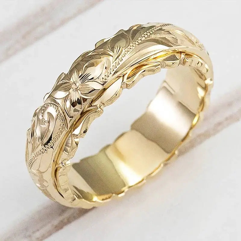 Bague Dorée Fleur Ancienne
