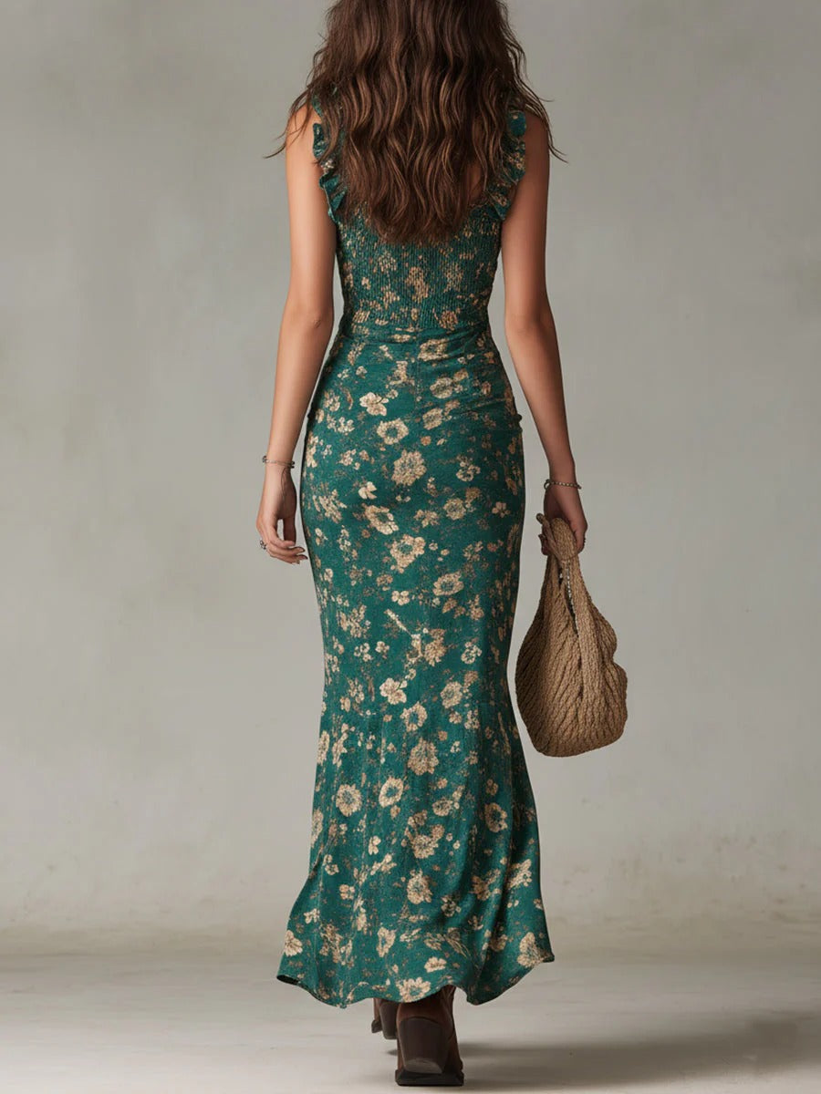 Zara | Robe maxi bohème rétro