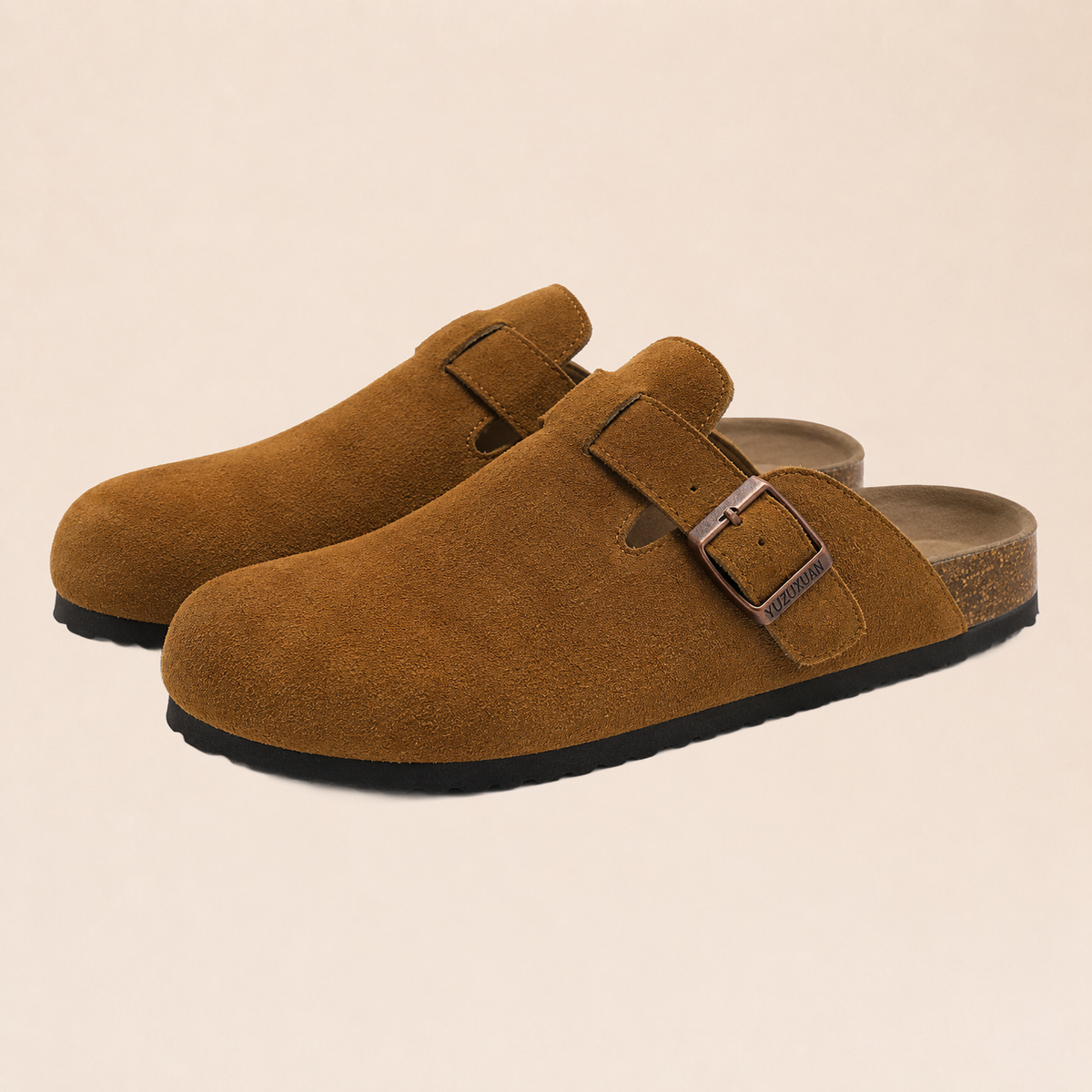 Sabots Oslo Marron sur fond beige