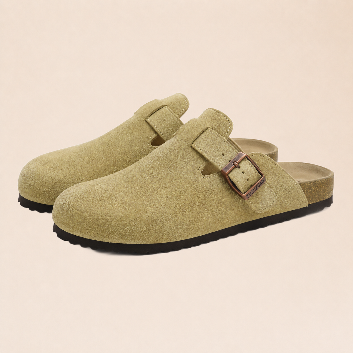 Sabots Oslo Sable sur fond beige